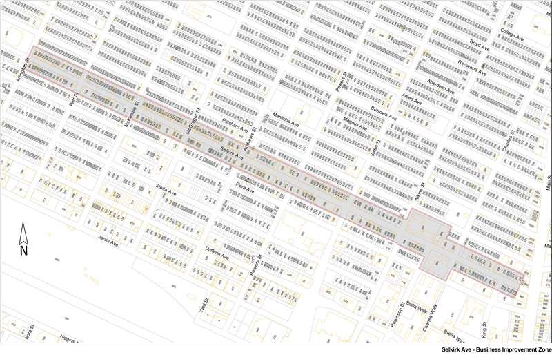 Selkirk Avenue Business Improvement Zone Boundary Map