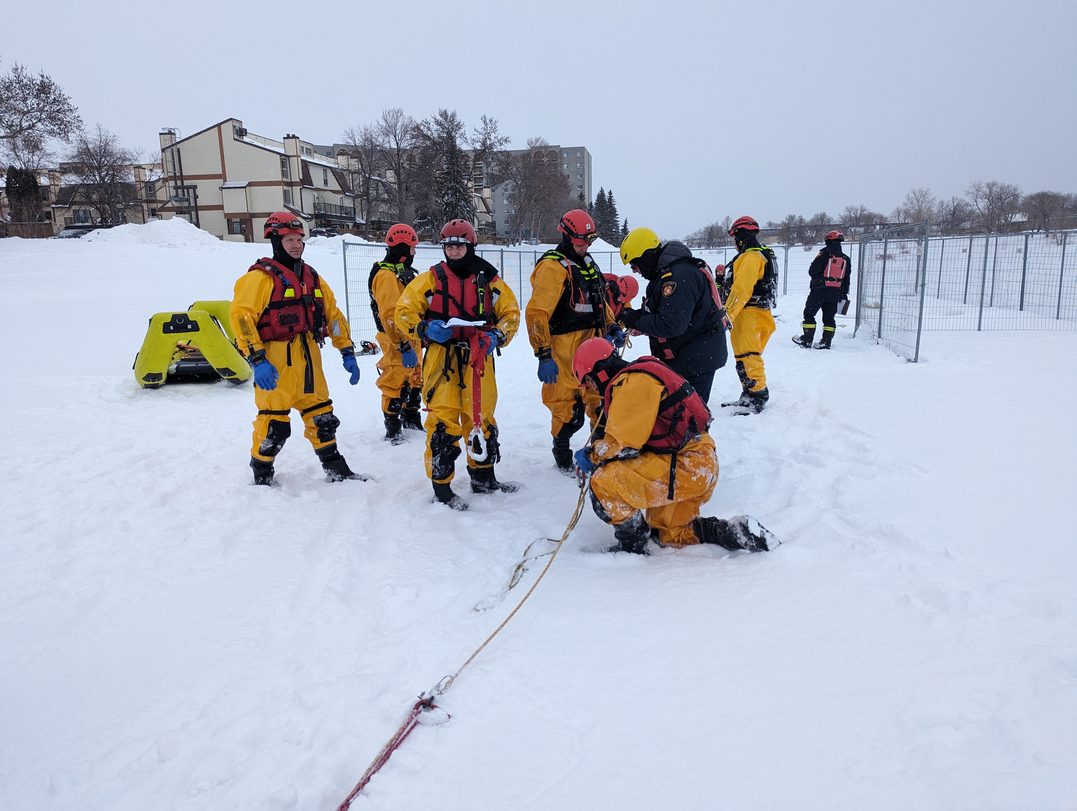 WFPS first responders train to rescue people on ice.