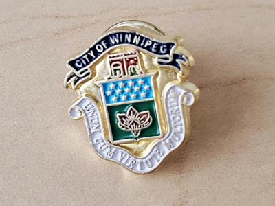 City of Winnipeg souvenir lapel pin with crest