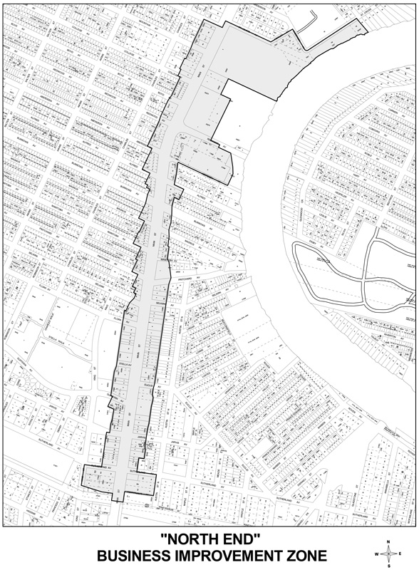 North End Business Improvement Zone Boundary Map