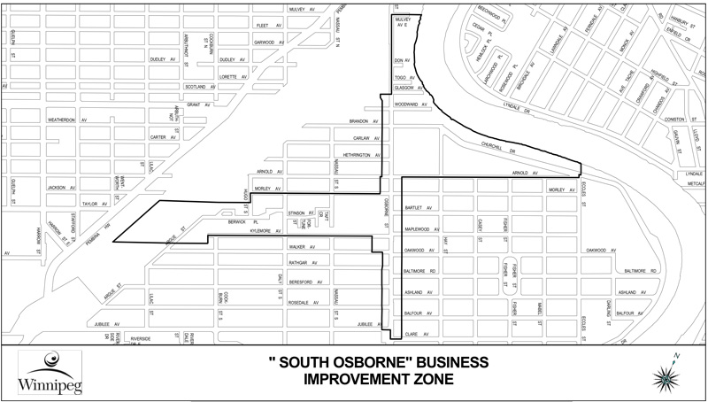 South Osborne Business Improvement Zone Boundary Map
