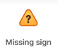 missing sign icon