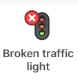 Broken traffic light