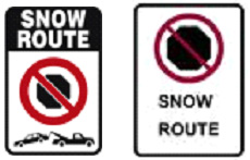 snow route signs