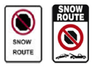 snow route signs
