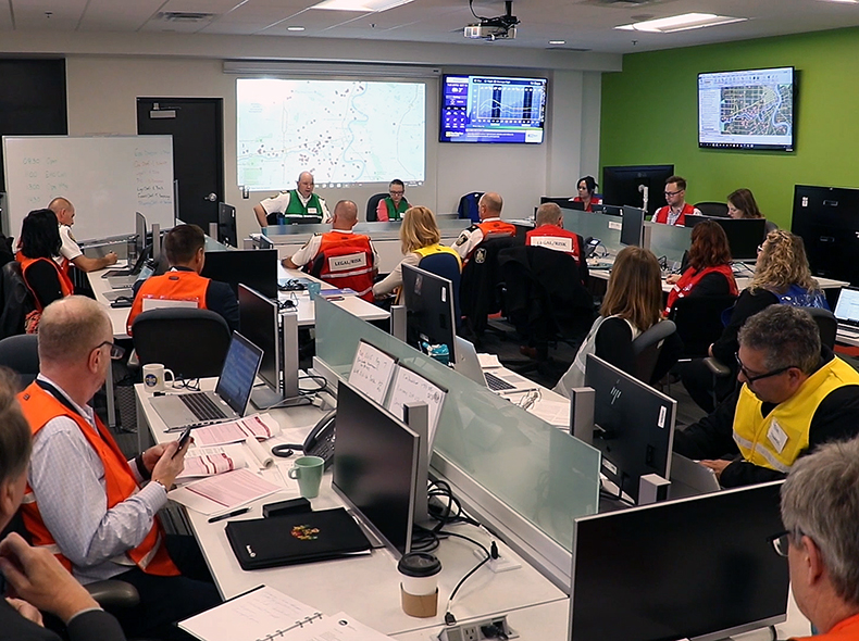The EOC during the October, 2019 storm.