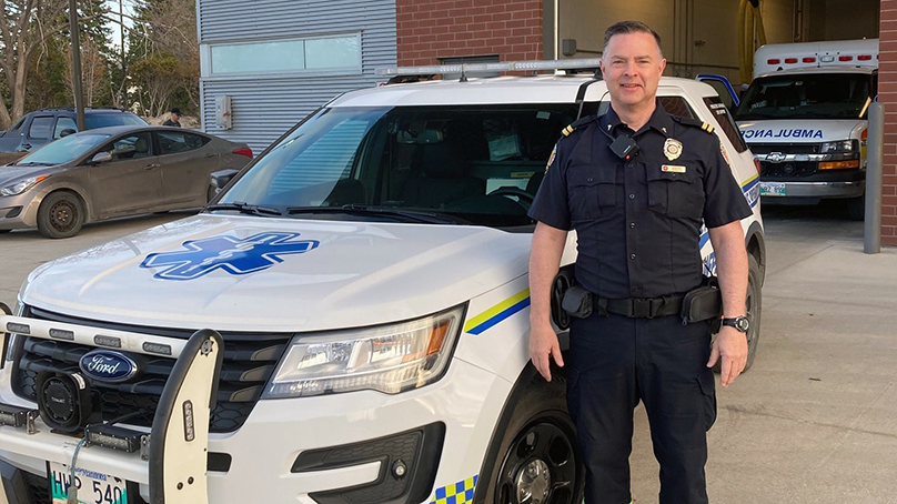 Peter works in a supervisory role as a District Chief of Paramedic Operations.