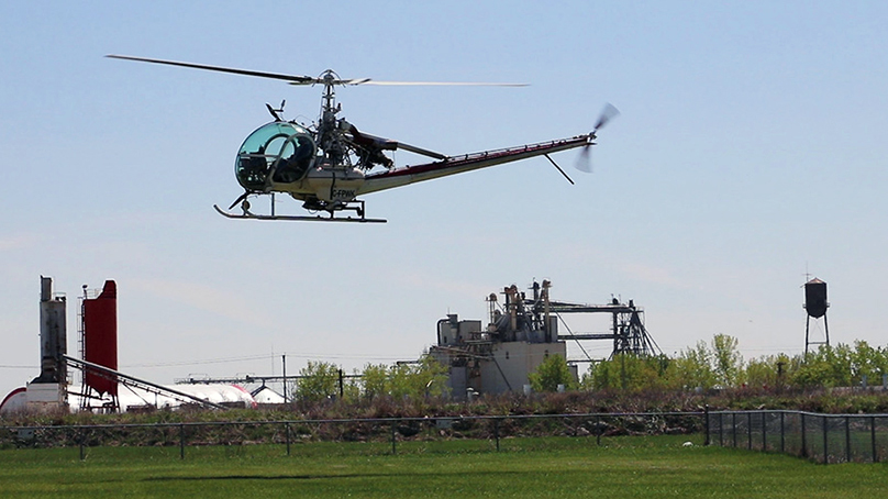 Four helicopters are part of our Larviciding program which helps to control the mosquito population.