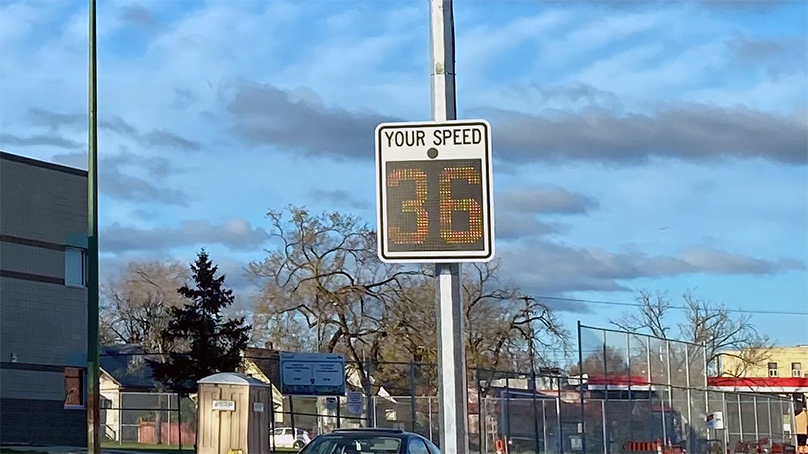 Manitoba radar speed board