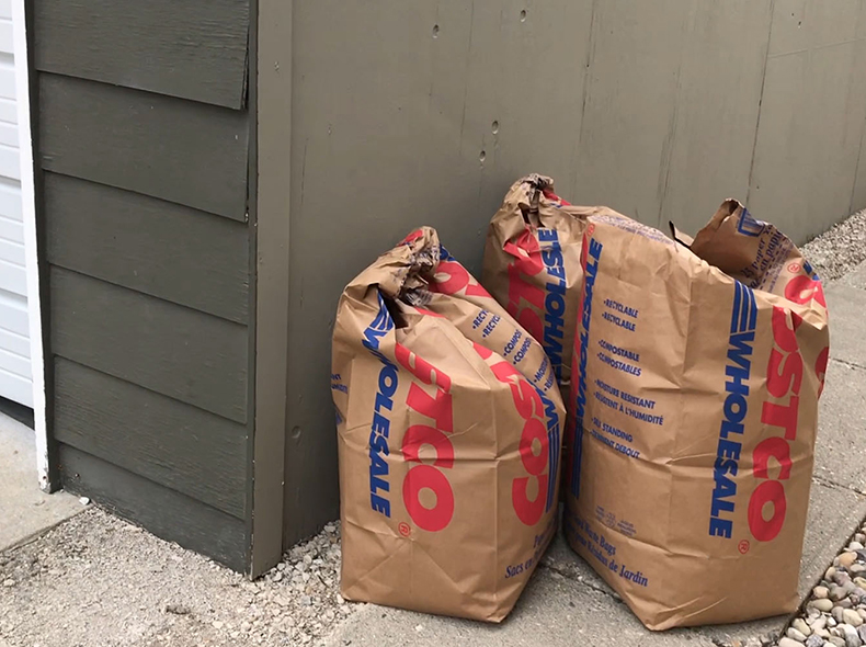 Residents should not store their yard waste next to any buildings or fences.