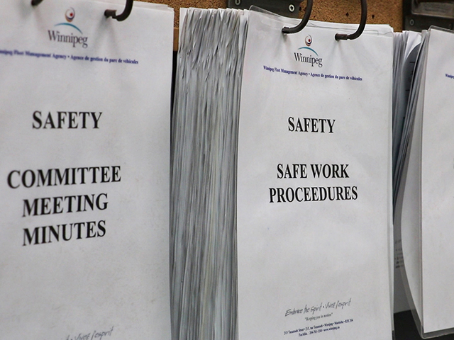 Fleet Management Agency was the first City of Winnipeg department to be SAFE Work Certified.