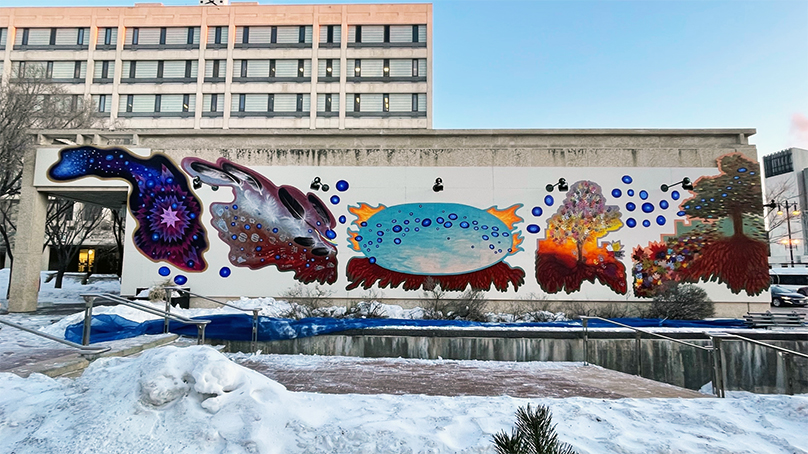 Gakina Gidinawemaaganidim (We Are All Related) has been installed outside of City Hall