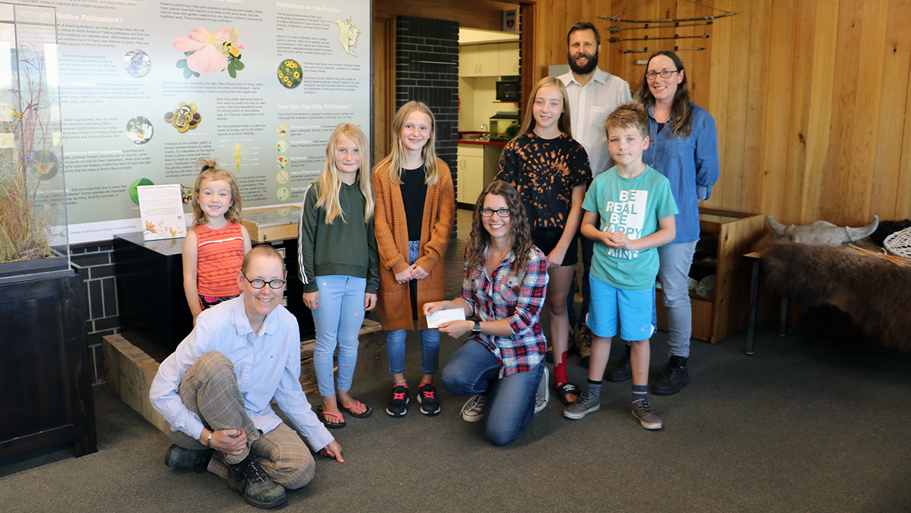 Cheque Donation for Living Prairie Museum