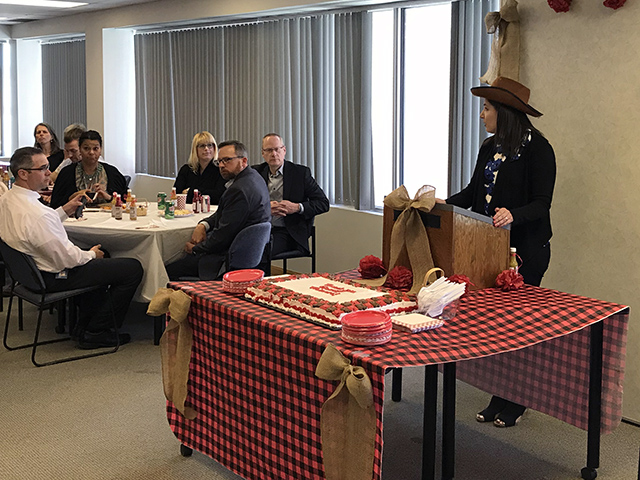 Picture of staff at Guest Trainer lunch