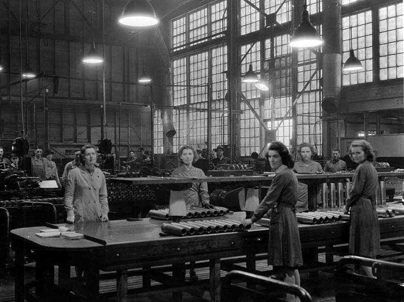 Women working at the Dominion Bridge Company