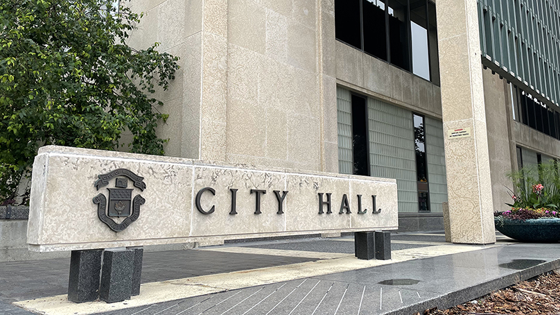 City Hall sign outside of Council Building