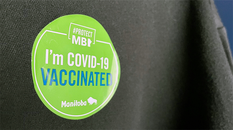 protectmb covid 19 vaccinated sticker