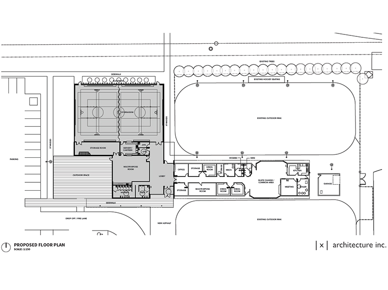 The floor plan of proposed upgrades to Tyndall Park Community Centre.