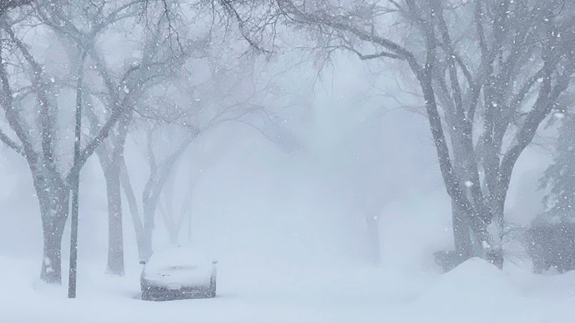 snowy street