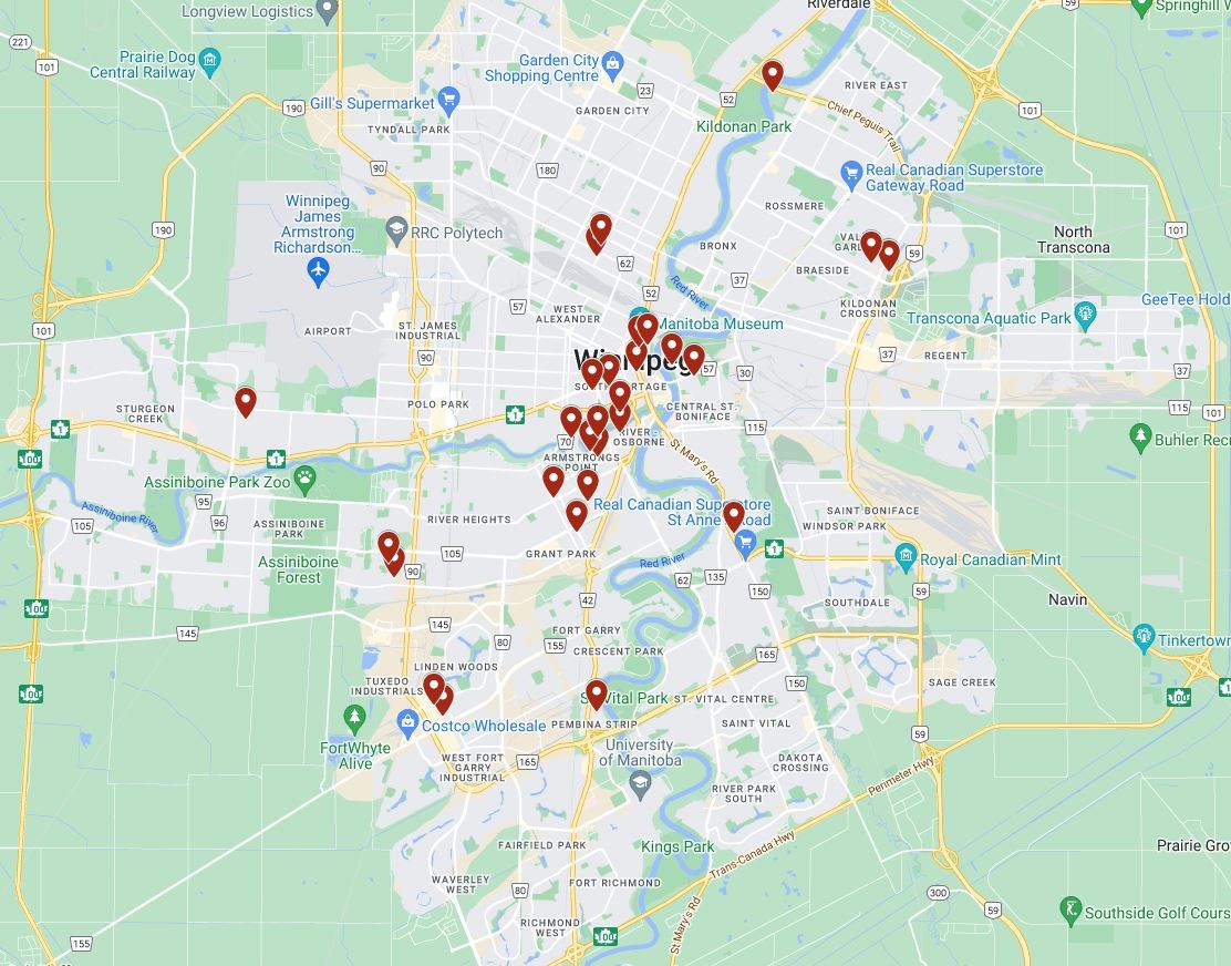 Map of City of Winnipeg 