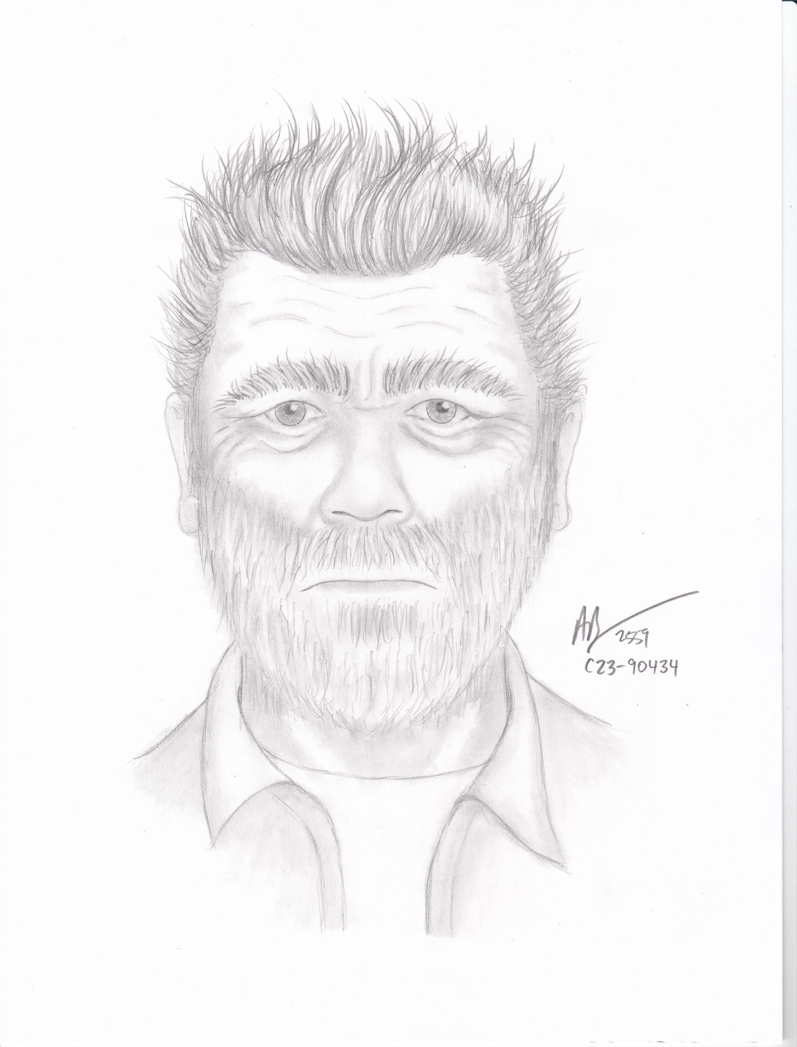 a composite sketch of the suspect 