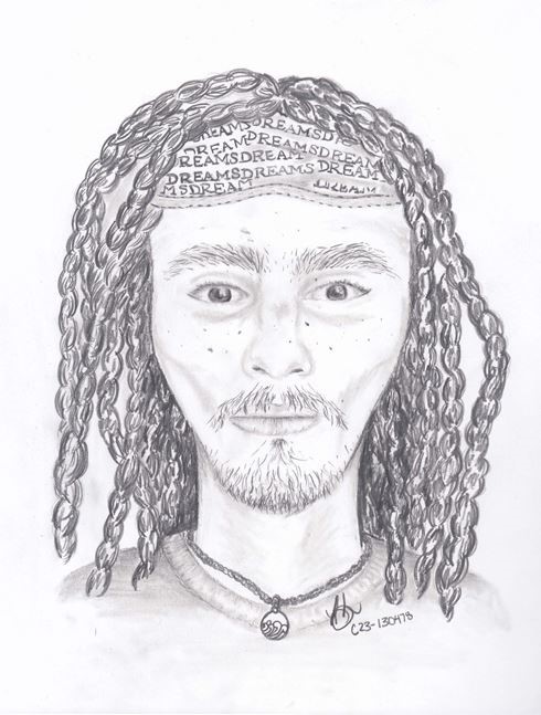 Composite sketch of an unidentified male