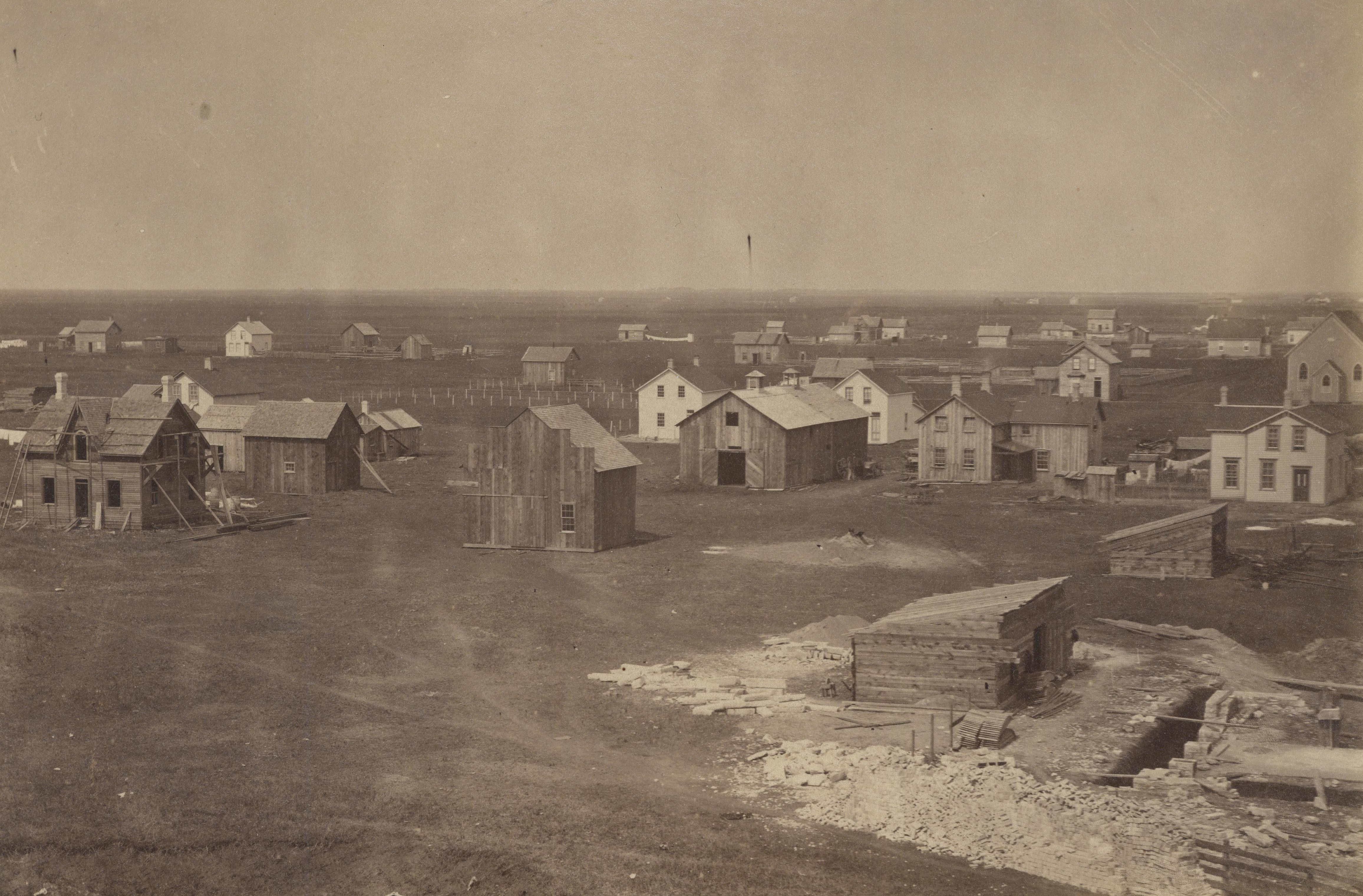 Winnipeg is pictured in an archival photo from 1875.