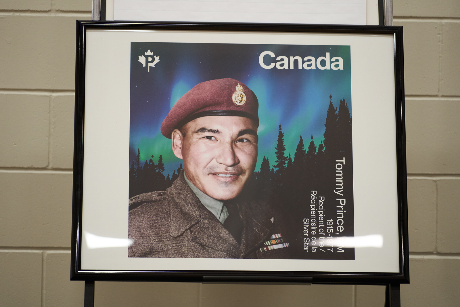 Sgt. Tommy Prince is pictured on a Canada stamp.