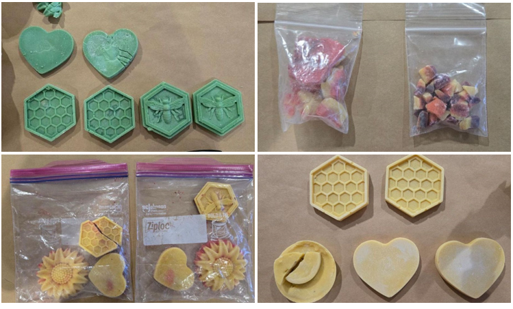 Fentanyl pressed into cookies, candle, soap, and confection shapes