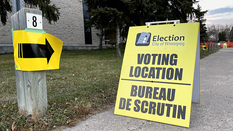 Voting location signs