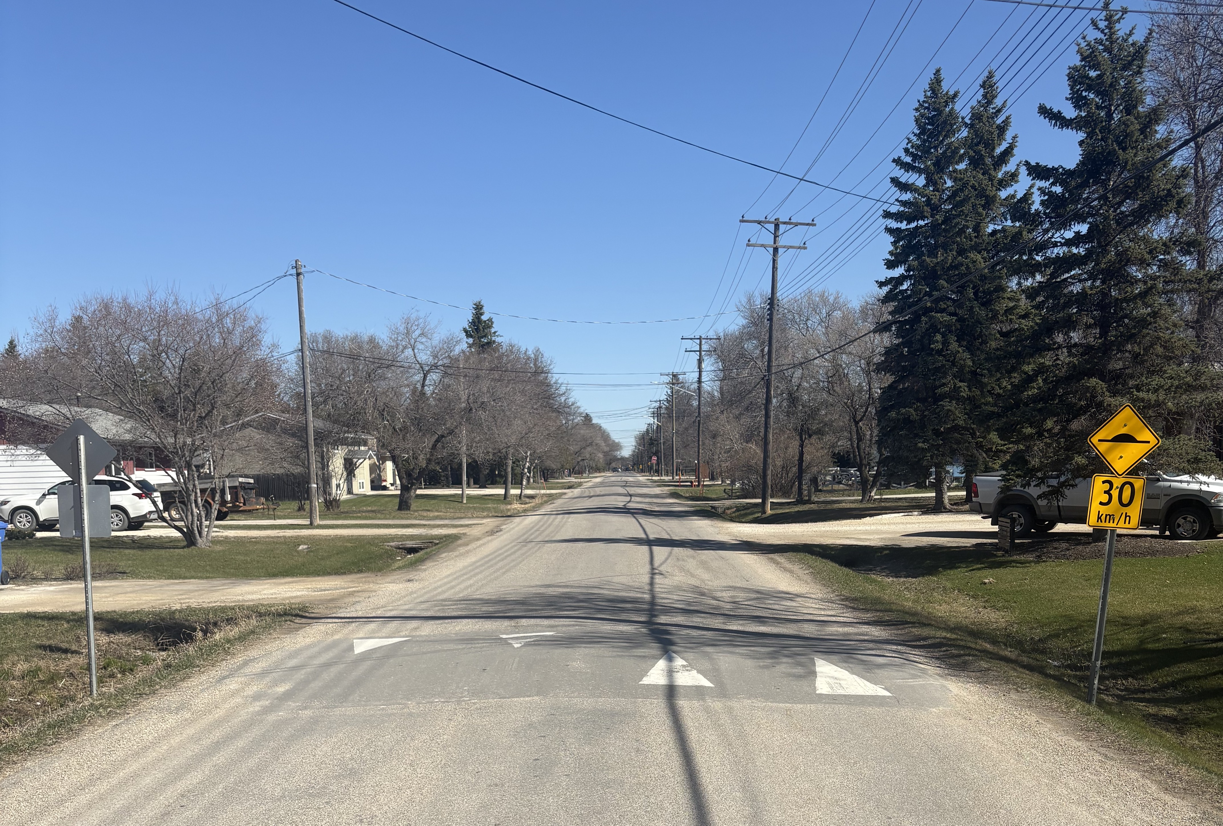 Example of speed humps on Burkley Street