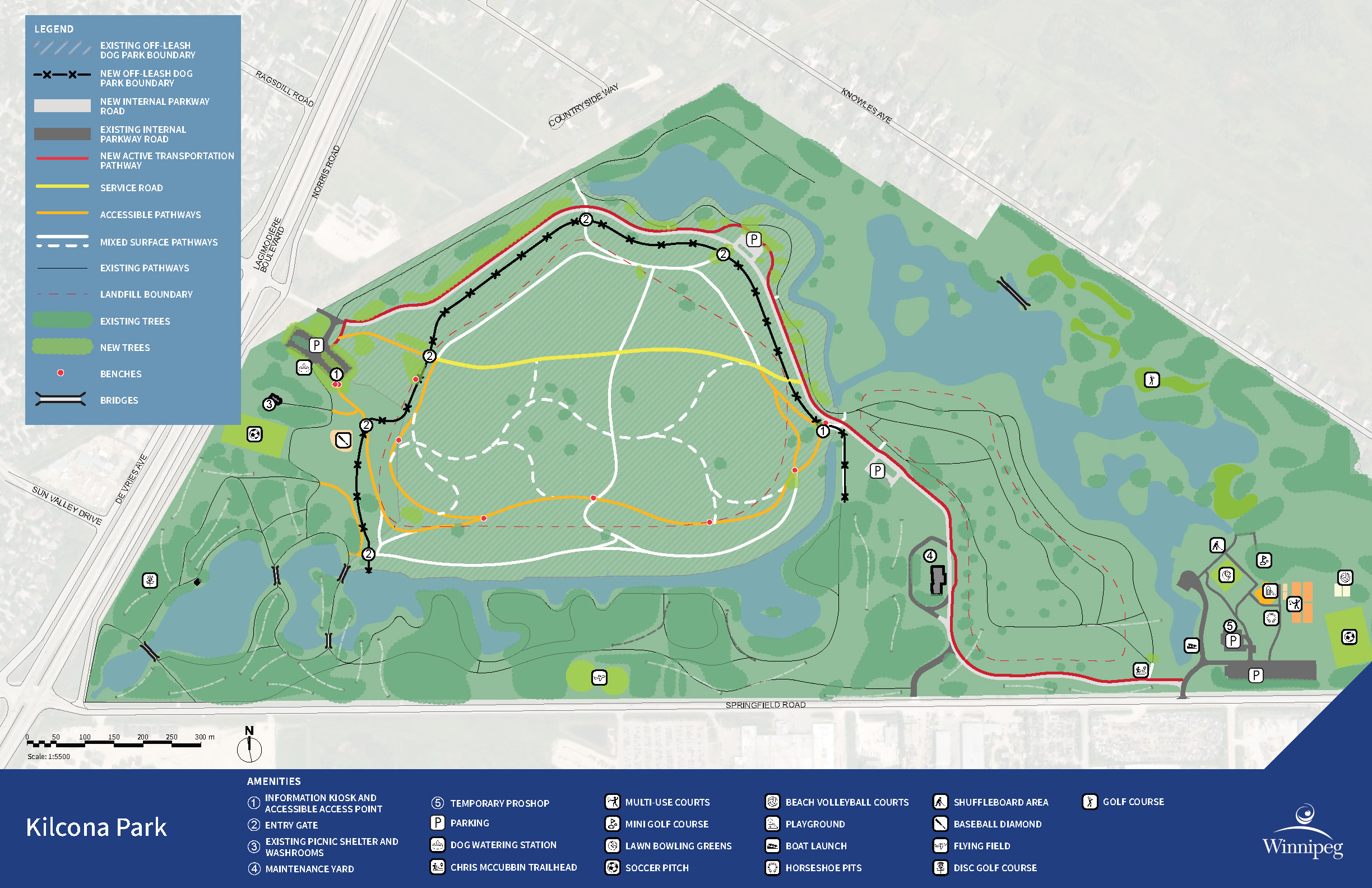 A map of Kilcona Park improvements