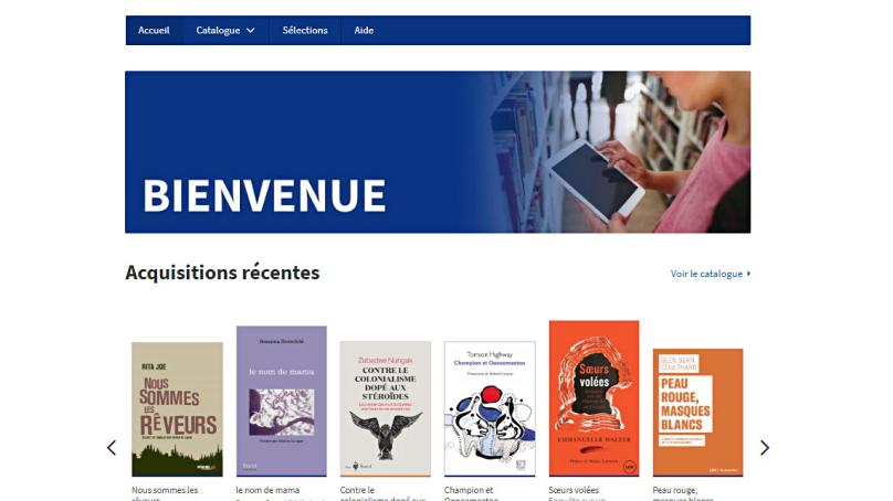 Expanded French library materials through Cantook Station
