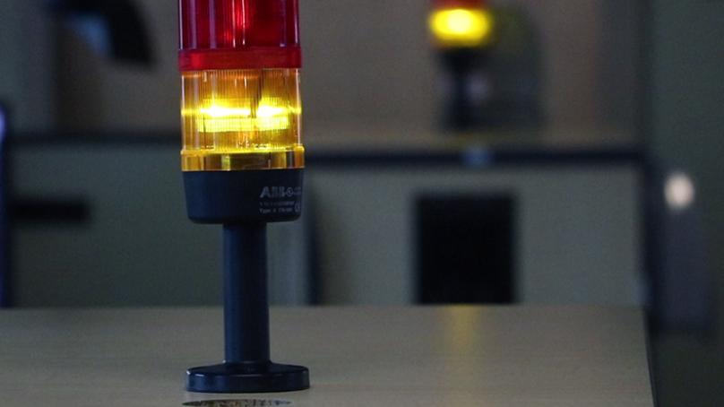 Red and yellow siren style light