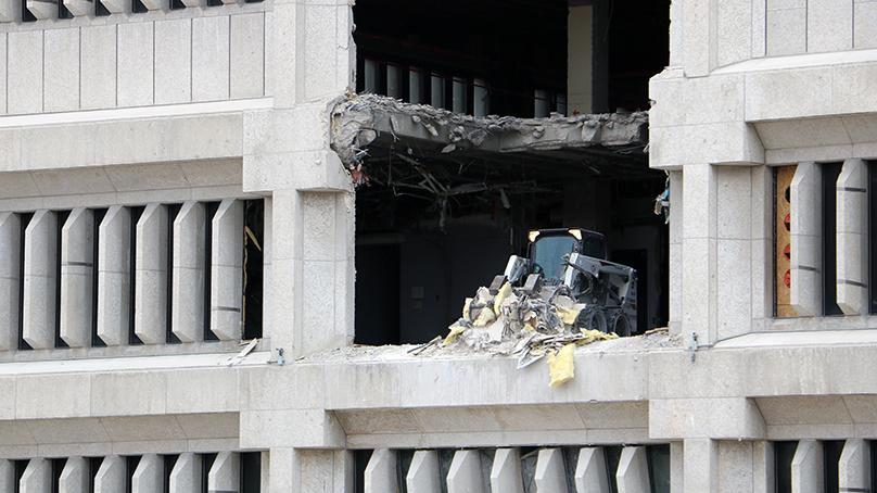 Video of Public Safety Building and Civic Centre Car Park demolition