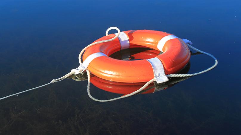 Lifebuoy on water