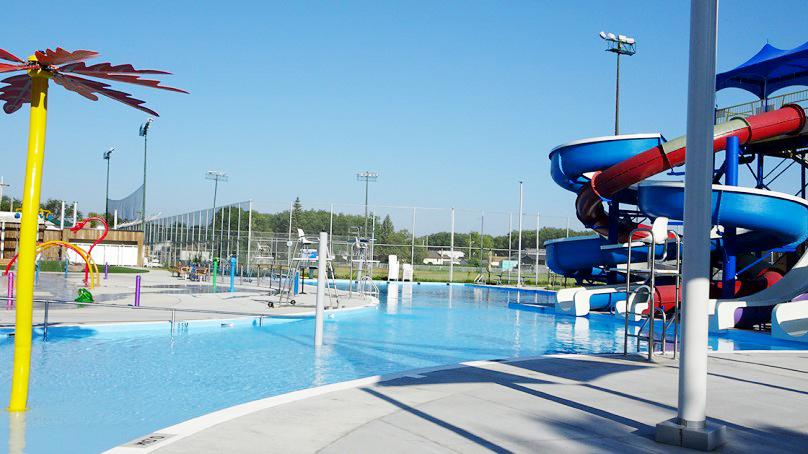 Water slides at Transcona Aquatic Park