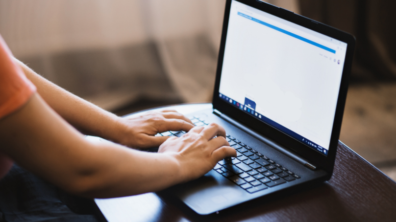 Person using laptop