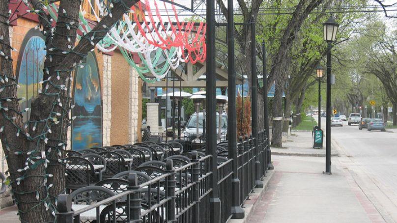 Corydon Ave patio and sidewalk