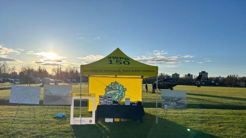 Winnipeg 150 pop-up booth at a community event