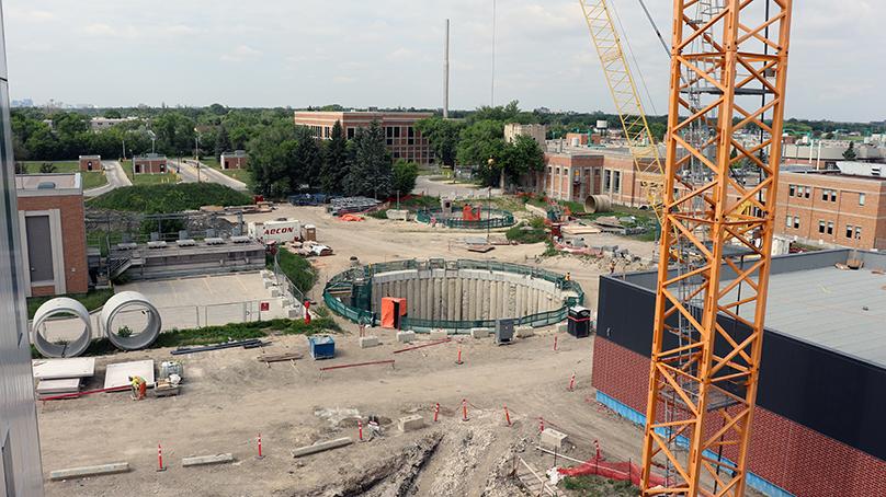 Construction work at the North End Wastewater Treatment Plant 