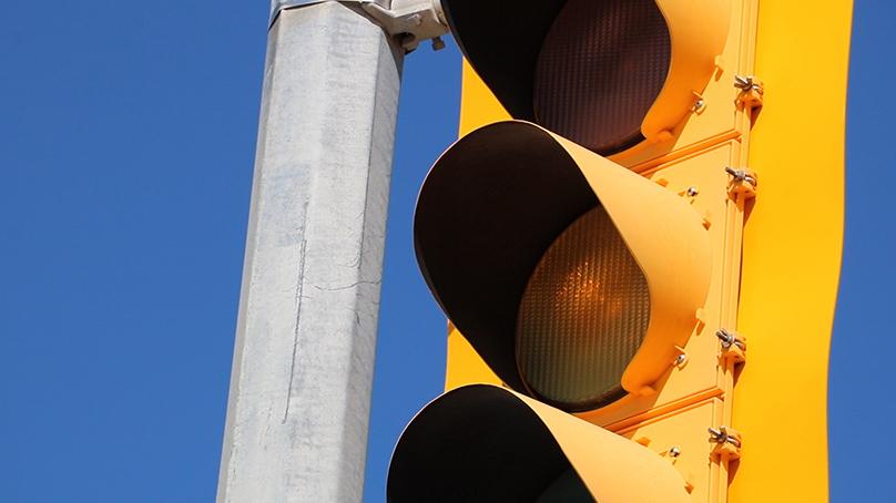 Amber traffic signal