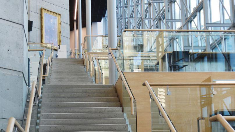 Richardson Reading Terrace at Millennium Library, from the main floor looking upwards.