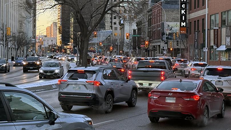 vehicles driving on a street