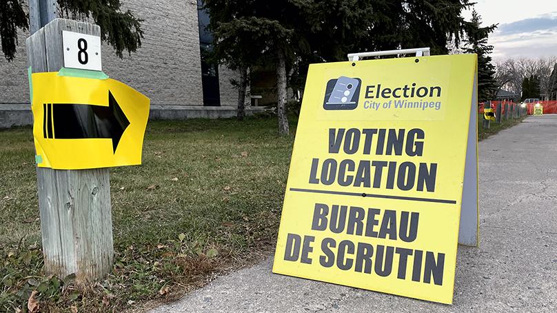 Voting location signs