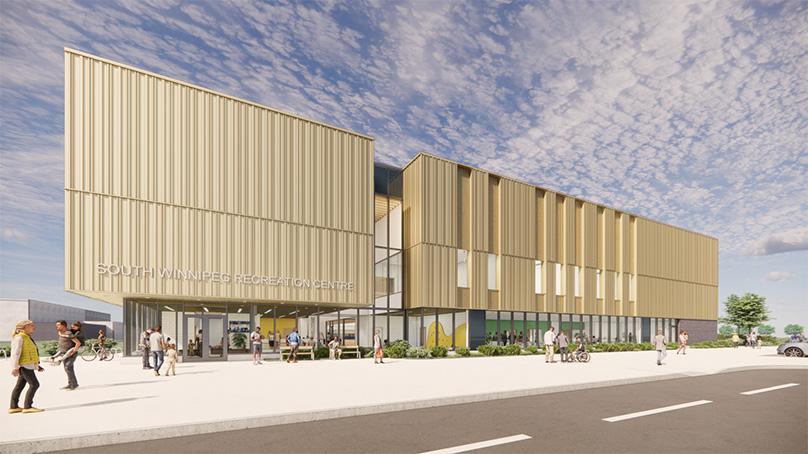 Rendering of the South Winnipeg Recreation Campus exterior
