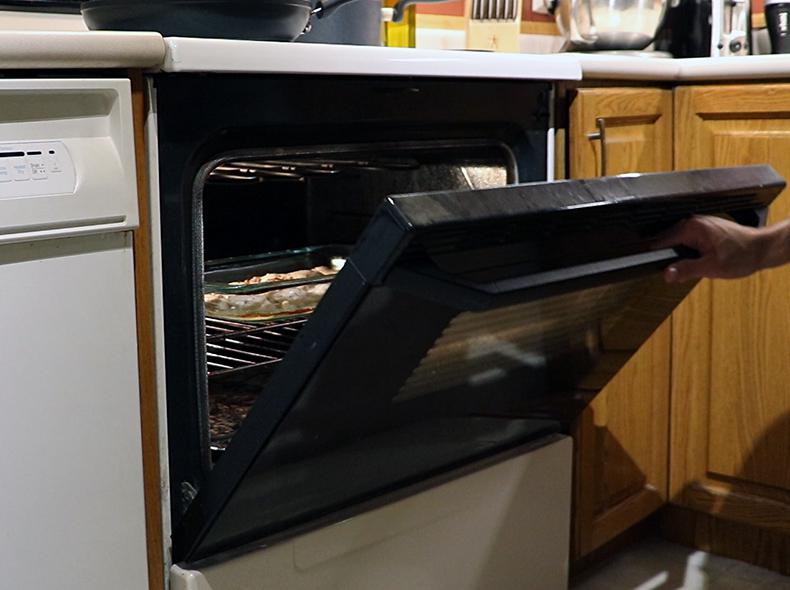 If preparing food in the oven, make sure to check on it regularly.