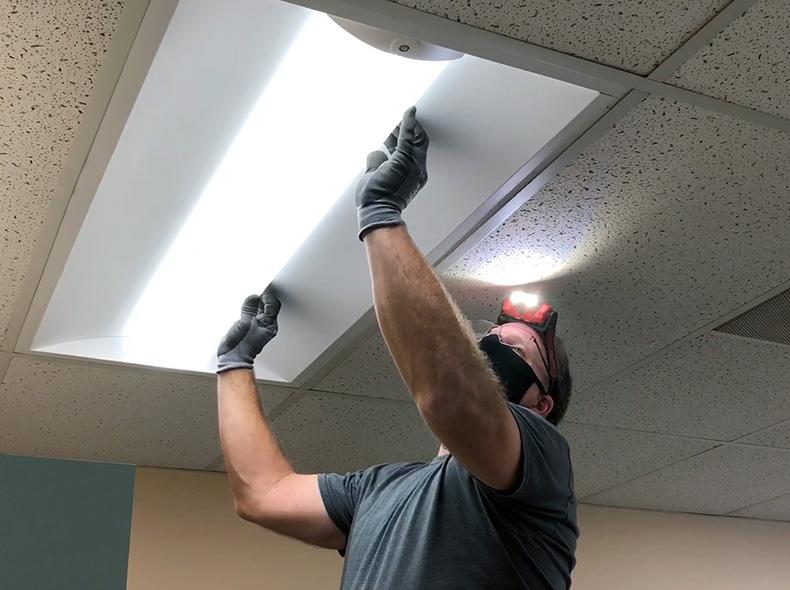 Smart light switches are installed at Animal Services.