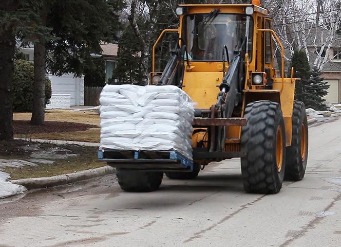 Crews will deliver sandbags to properties identified as needing a sandbag dike.