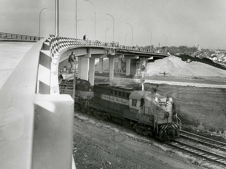 Historical view of the Nairn Overpass